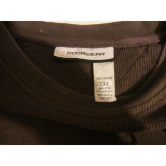 Rocawear Brown Long Sleeve Top Coin Trim Boho Style 3XL - Picture 5 of 16